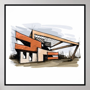 20x20 Abstract House Wall Art