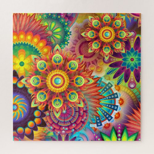 20x20 Abstract Psychedelic Mandalas Puzzle