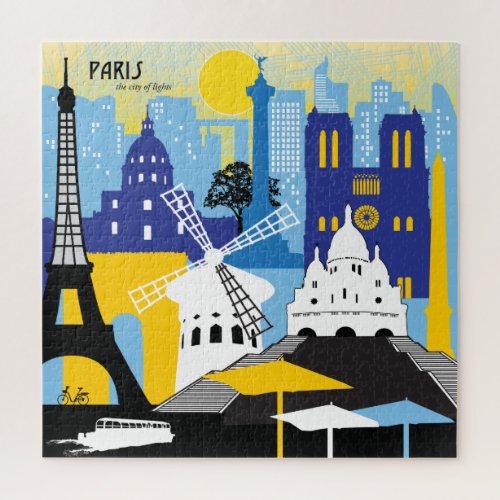 20x20 Paris Skyline Puzzle for Colorblind People