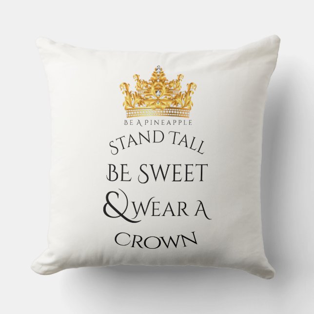20x20 Pillow-Be A Pineapple Wear A Crown Throw Pillow (Front)