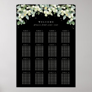 20x28" 16 Tables of 10 Seating Chart Poster