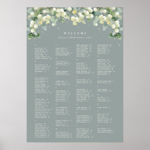 20x28" Alphabetical Seating Chart for 150 People