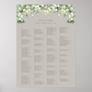 20x28" Alphabetical Seating Chart for 150 People