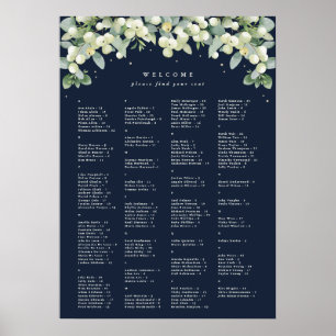 20x28" Alphabetical Seating Chart for 150 People