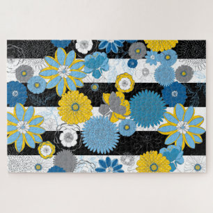 20x30 Large Floral Puzzle for Colorblind People