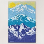 20x30 West USA Peaks Puzzle for Colorblind People<br><div class="desc">Denali,  Shasta and Mount Whitney puzzle in shades of blue and yellow. Great puzzle for the mountain climber or enthusiast,  and also someone living with the most common form of color blindness.</div>