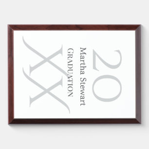 20XX bold le graduation name congrats school year Award Plaque