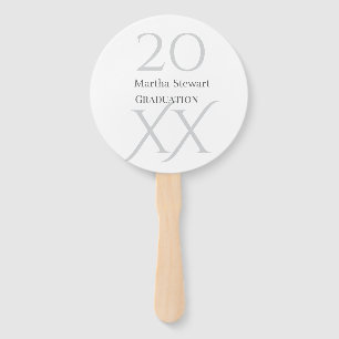 20XX bold le graduation name congrats school year Hand Fan