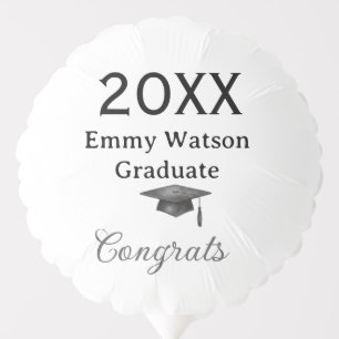 20XX bold letter congrats graduation name heart si Balloon