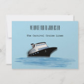 20XX Cruise Ship Watercolor  Wedding Invitation (Back)