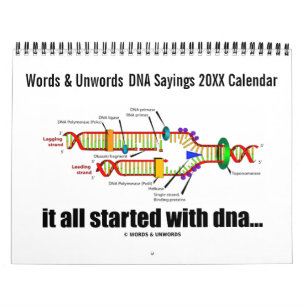 20XX DNA Sayings Calendar (DNA Replication Humor)