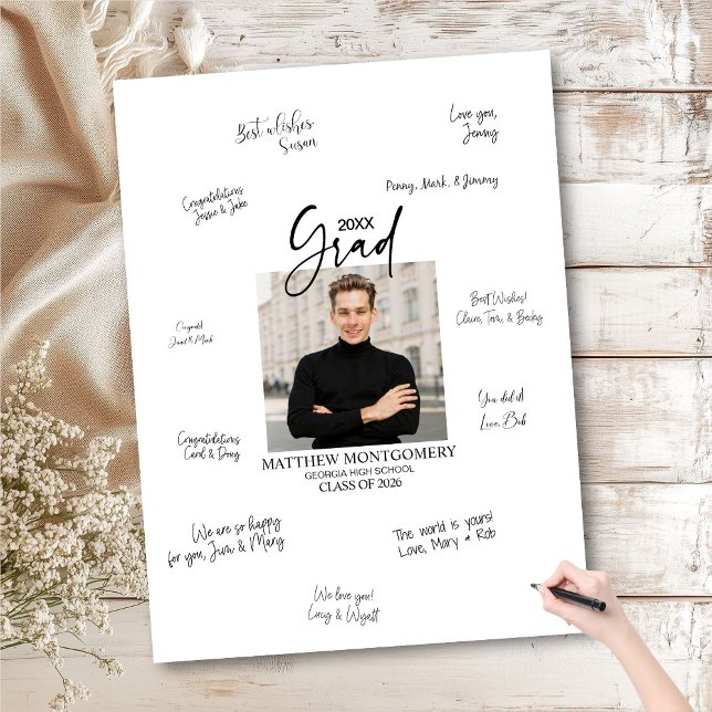 20XX Grad Alterternative Guest Book with Photo Foam Board (Creator Uploaded)