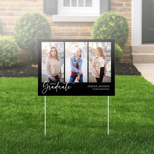 20XX Graduate Multi-Photo Yard Sign