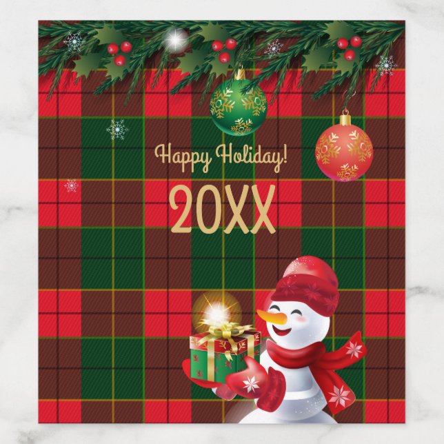 20XX Merry Christmas & Happy New Year! XMAS Gifts Envelope Liner (Design)
