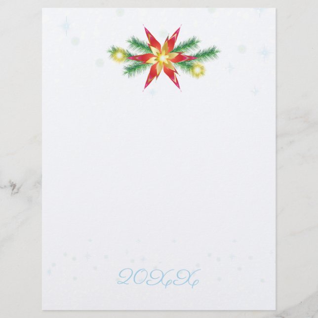 20XX Merry Christmas & Happy New Year! XMAS Letterhead (Front)