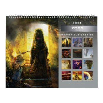 20xx Mysterious Stories (4) - Huge Wall Calendar by Houk at Zazzle