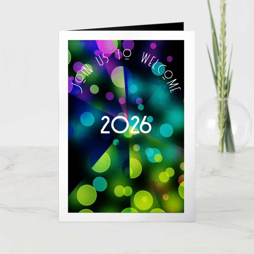 20xx new year party silver&multicolored bubbles