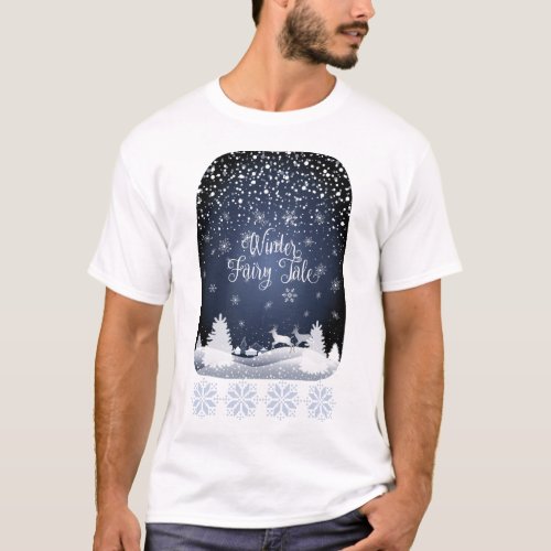 20XX Winter Fairy Tale Holiday SnowyLandscape T_Shirt