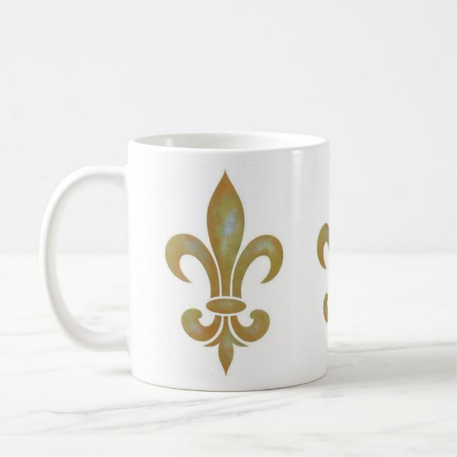 2100 fleur de lis, 2100 fleur de lis, 2100 fleu... coffee mug (Left)