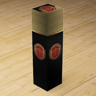 [210] Two Gold Ninurtas with Tree of Life Wine Box