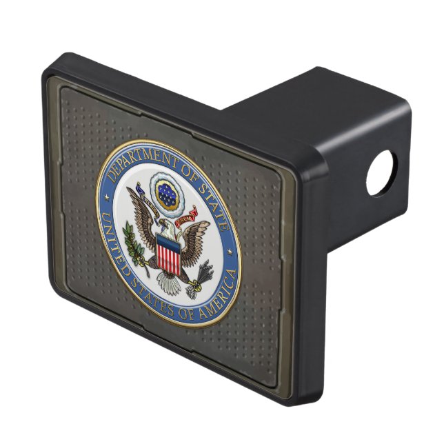 [210] U.S. Department of State (DoS) Emblem [3D] Trailer Hitch Cover (Top Right)