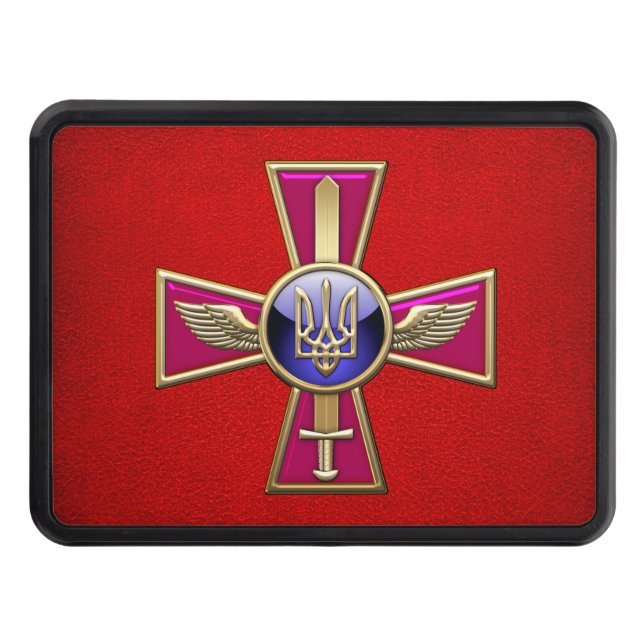 [210] Ukrainian Air Force Emblem Tow Hitch Cover (Front)