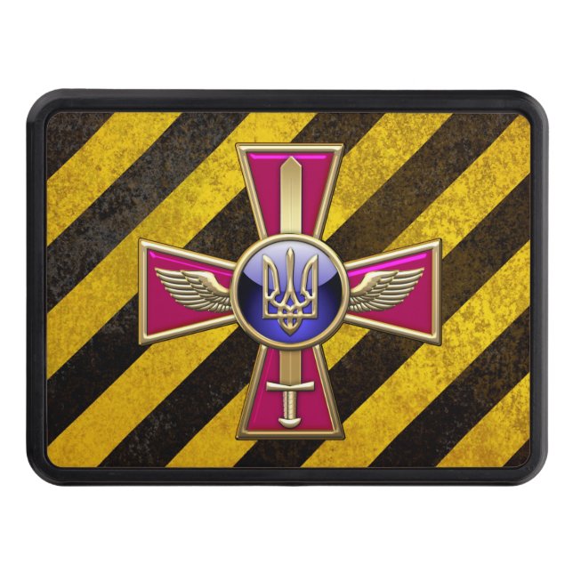 [210] Ukrainian Air Force Emblem Trailer Hitch Cover (Front)
