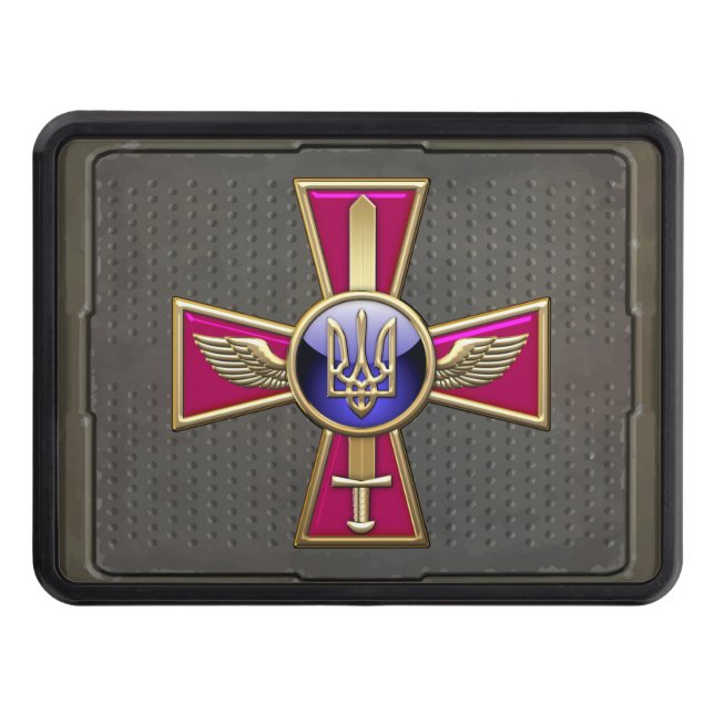 [210] Ukrainian Air Force Emblem Trailer Hitch Cover (Front)