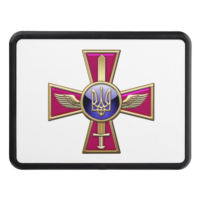 [210] Ukrainian Air Force Emblem Trailer Hitch Cover (Front)