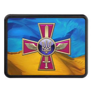 [210] Ukrainian Air Force Emblem Trailer Hitch Cover
