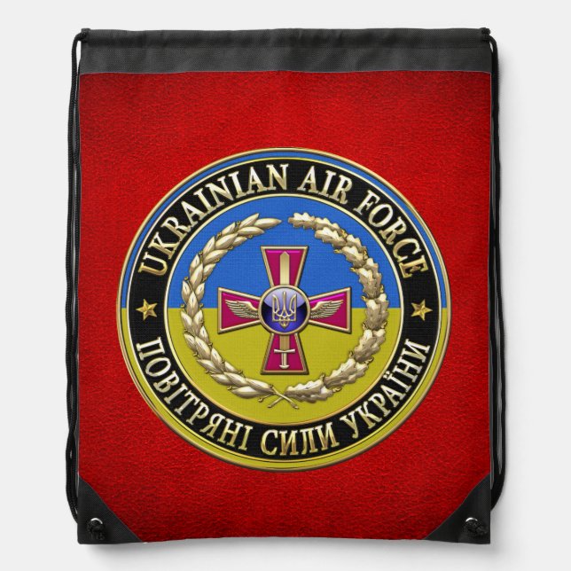 [210] Ukrainian Air Force [Special Edition] Drawstring Bag (Front)