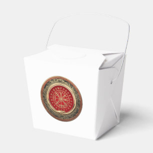 [210] Vegvisir - Viking Gold Magic Runic Compass Favor Boxes