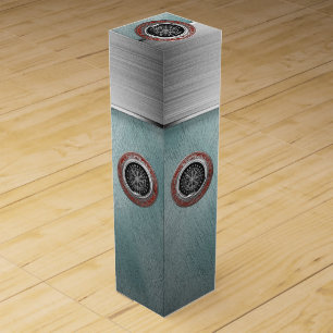 [210] Vegvisir - Viking Silver Magic Runic Compass Wine Box