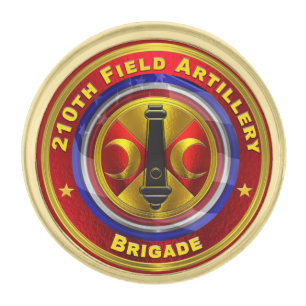210th Field Artillery Brigade “Thunder” Gold Finish Lapel Pin
