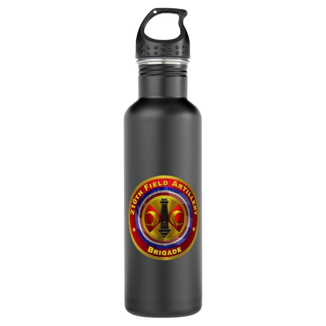 210th Field Artillery Brigade “Thunder” Stainless Steel Water Bottle (Front)