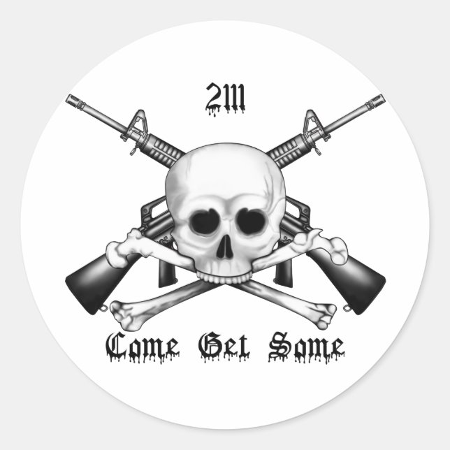 2111 Armorer Come Get Some Classic Round Sticker (Front)
