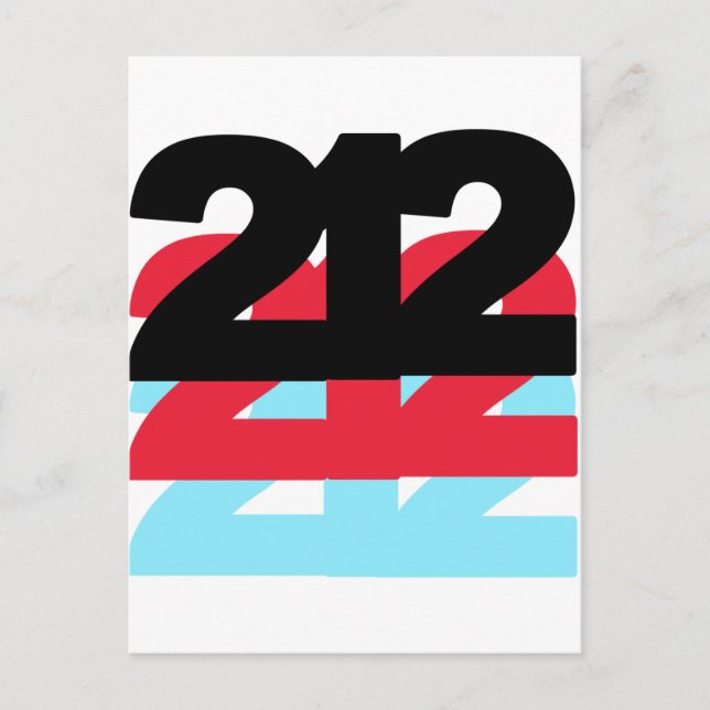 212 Area Code Postcard (Front)