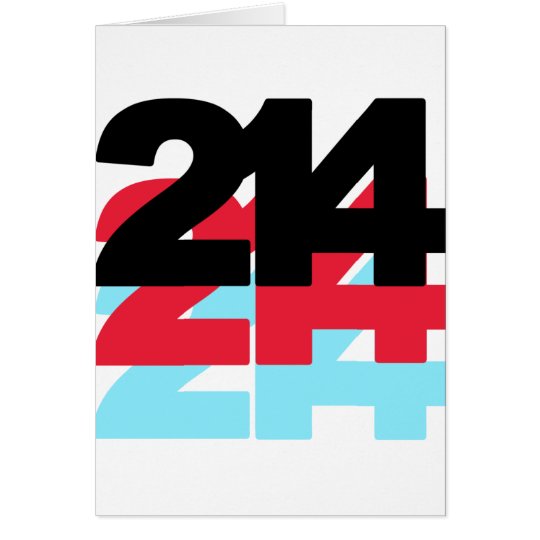 214 Area Code Card