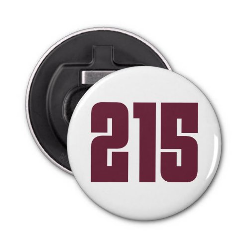 215 Philly Area Code Bottle Opener