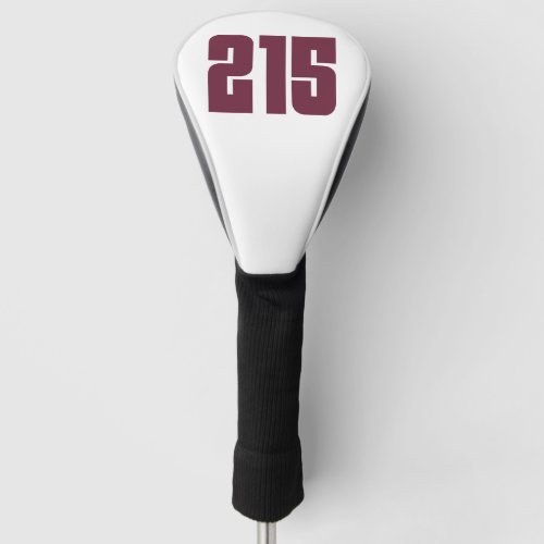 215 Philly Area Code Golf Head Cover