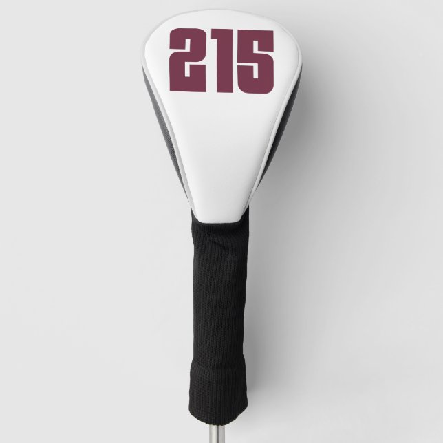 215 Philly Area Code Golf Head Cover (Front)