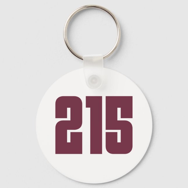 215 Philly Area Code Keychain (Front)