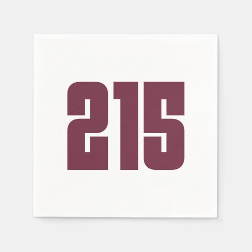 215 Philly Area Code  Napkins