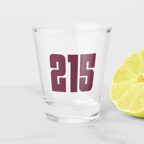 215 Philly Area Code Shot Glass