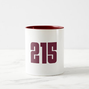 215 Philly Area Code Two-Tone Coffee Mug