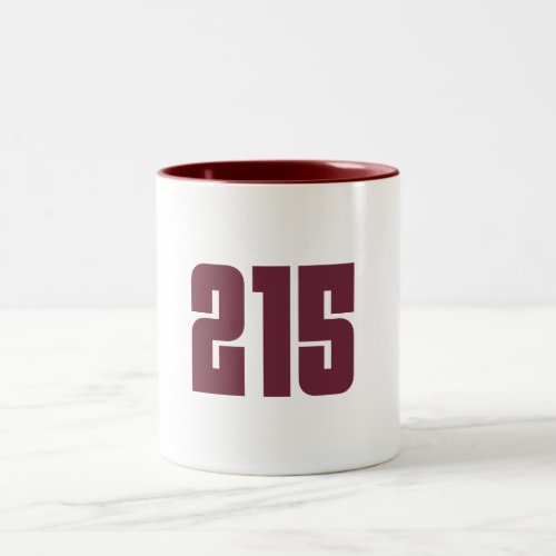 215 Philly Area Code Two_Tone Coffee Mug