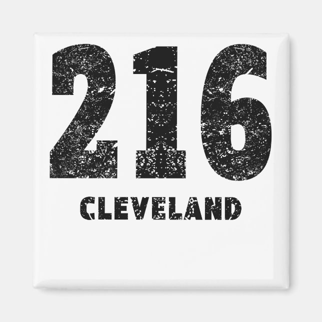 216 Cleveland Distressed Magnet (Front)