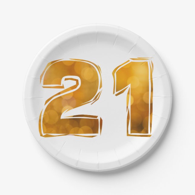 21 21st birthday paper plates (Front)