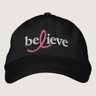 ($21.95) Believe Breast Cancer Ribbon Hat