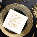 21 and Fabulous 21st Birthday Party Foil Napkins<br><div class="desc">Elegant typography design "21 and Fabulous" 21st birthday party minimalist design.</div>